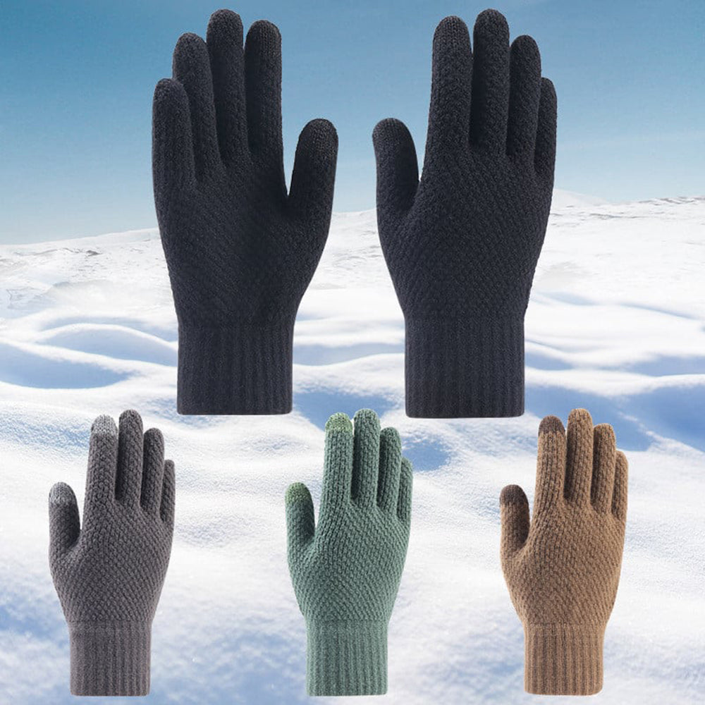 Pánské zimní dotykové rukavice Techsuit ST0013, velikost 22 cm, hnědé
