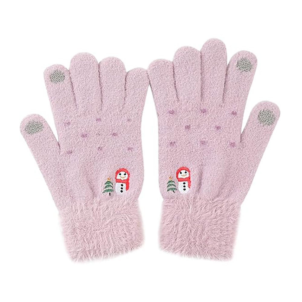 Dámské zimní dotykové rukavice Techsuit ST0011, velikost 17 cm, fialové