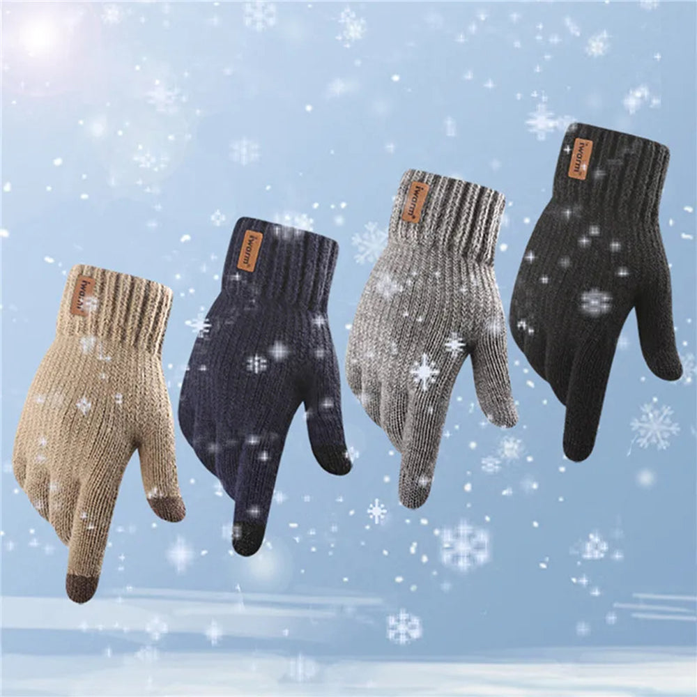 Dotykové zimní rukavice Iwarm ST0016, velikost 22 cm, tmavě modré