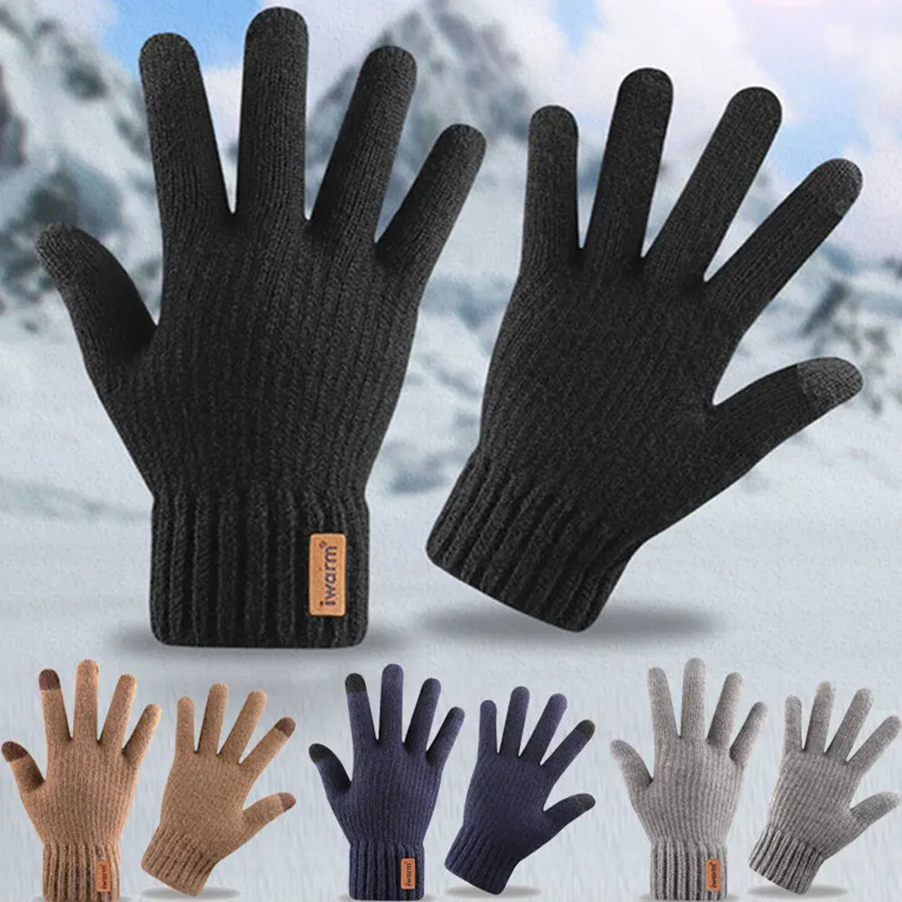Iwarm ST0016 Touchscreen Winter Gloves, Size 22cm, Brown
