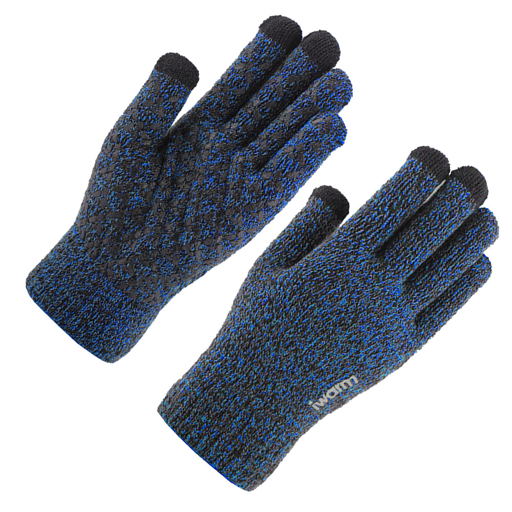 Dotykové zimní rukavice Iwarm ST0018, velikost 23 cm, modré