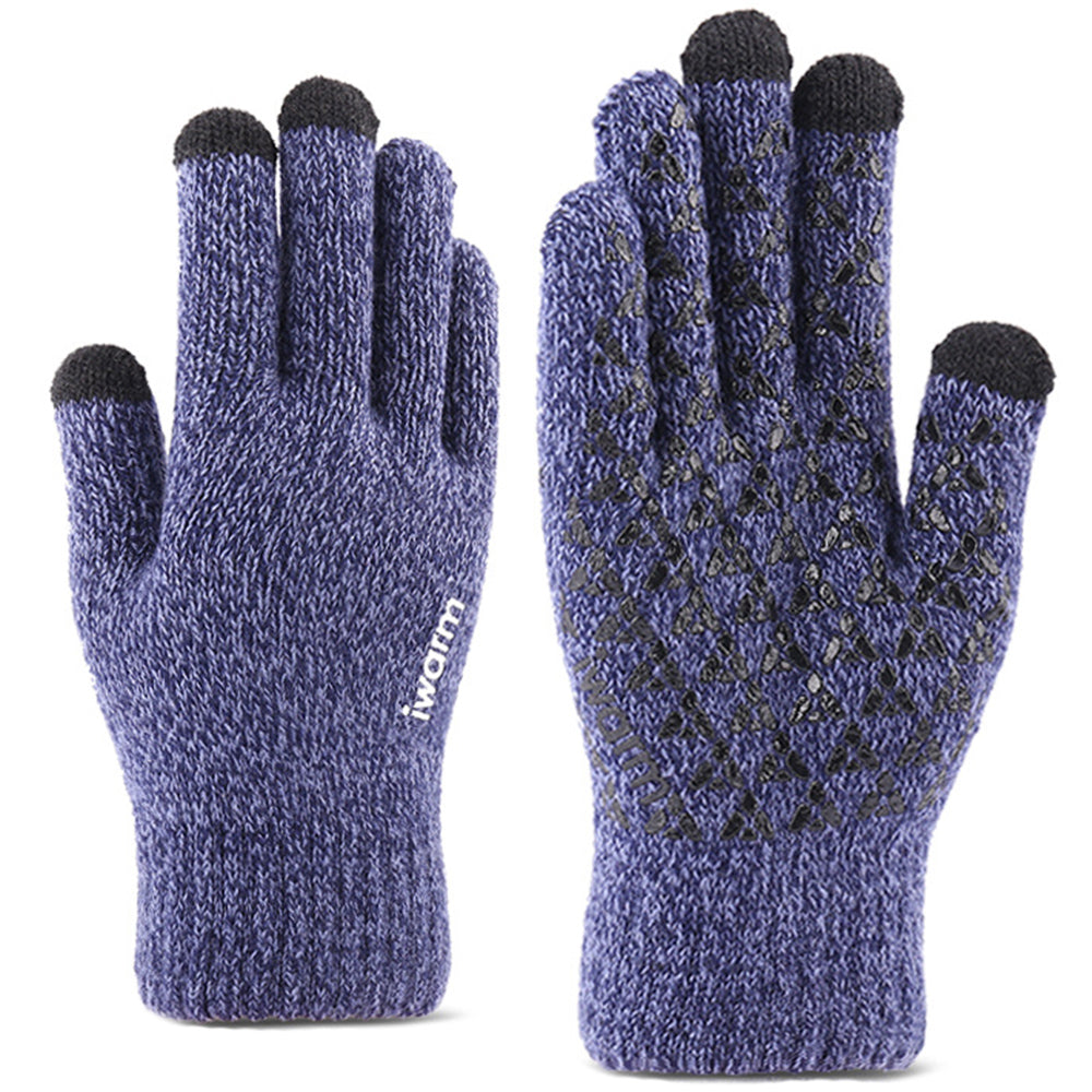 Dotykové zimní rukavice Iwarm ST0018, velikost 23 cm, modré