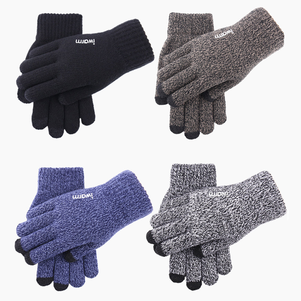 Dotykové zimní rukavice Iwarm ST0018, velikost 23 cm, modré