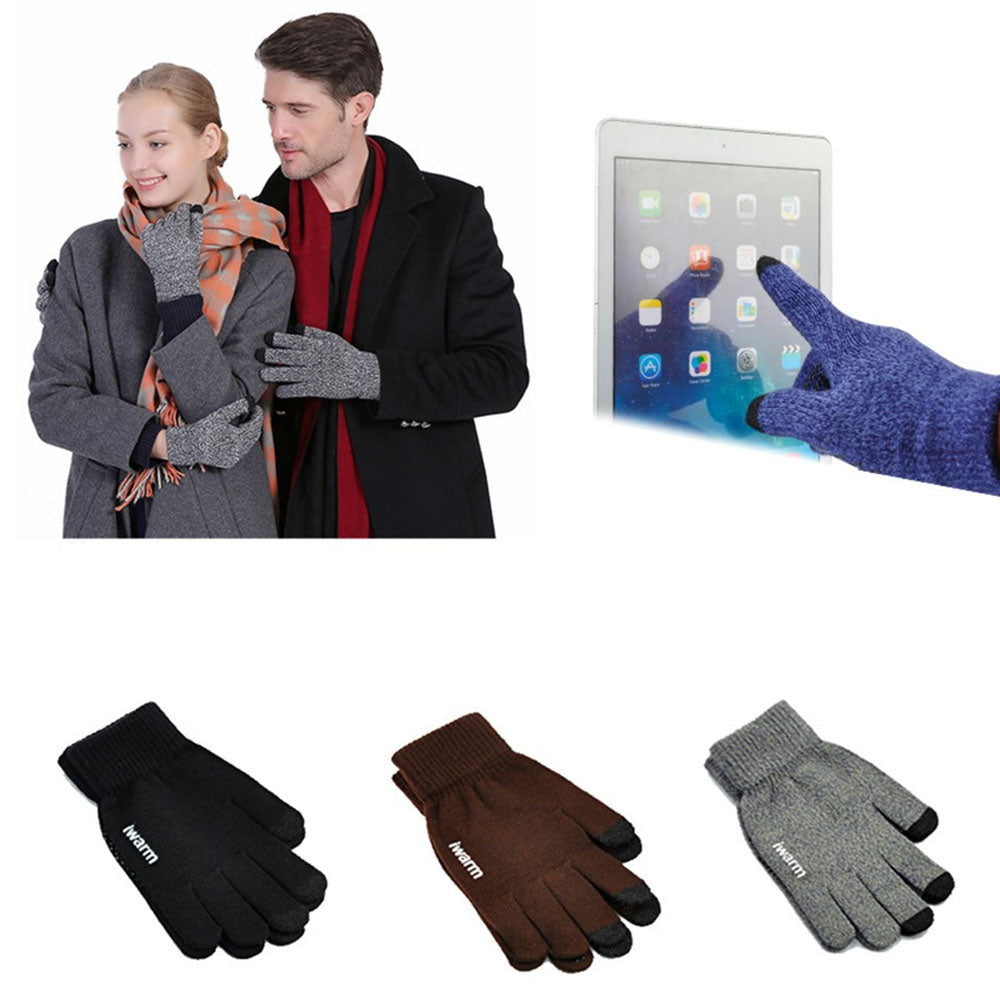 Dotykové zimní rukavice Iwarm ST0018, velikost 23 cm, modré