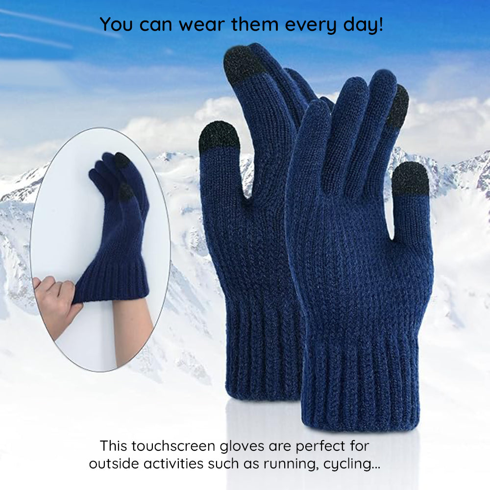 Unisex zimní dotykové rukavice Techsuit ST0012, velikost 22 cm, tmavě modré