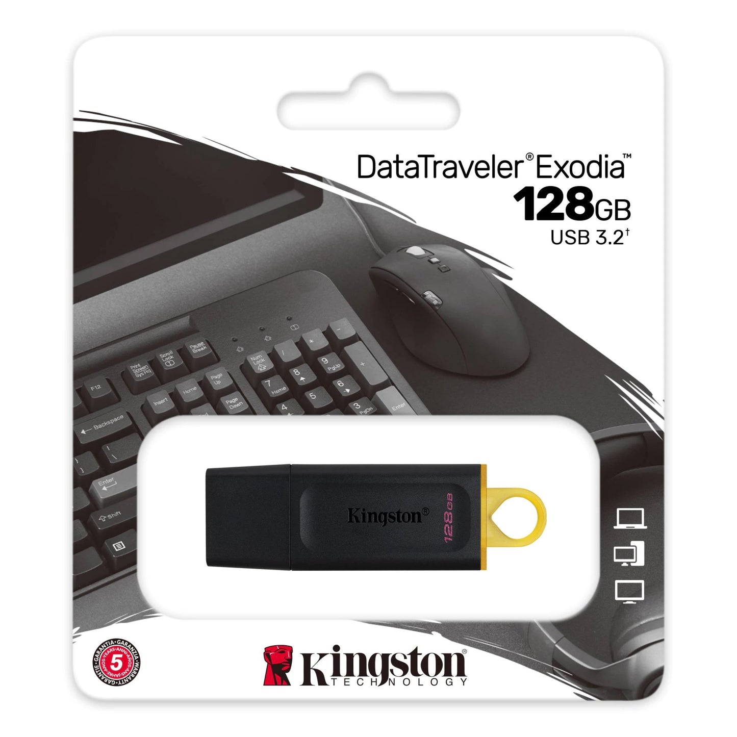 Externí paměť USB-A 3.2 Kingston DT Exodia, 128Gb DTX/128GB