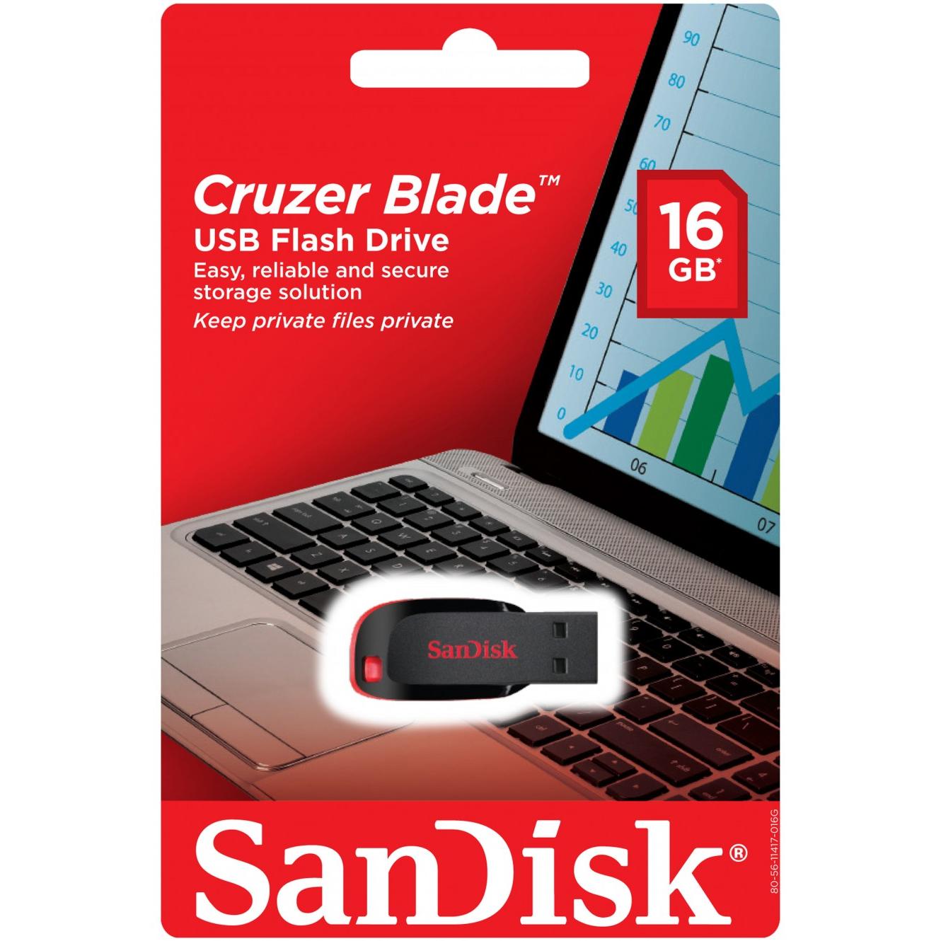 SanDisk Cruzer Blade USB-A externí paměť, 16Gb SDCZ50-016G-B35