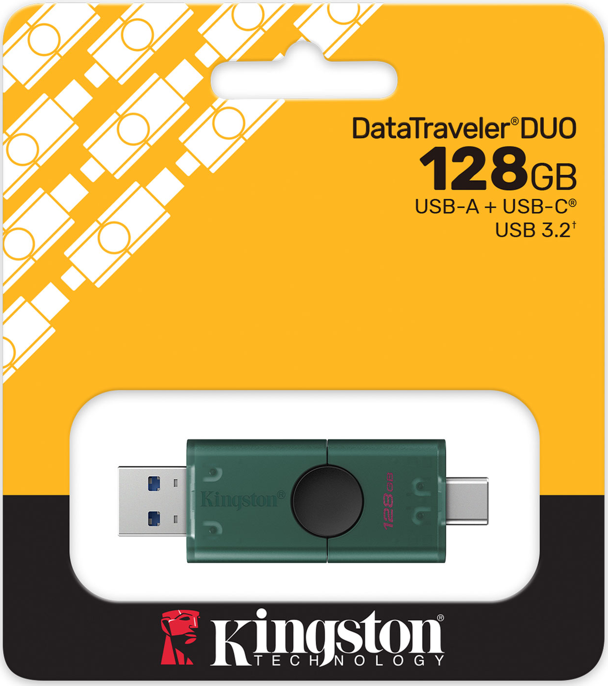 Externí paměť USB-A 3.2 / USB-C Kingston Duo, 128Gb DTDEG2/128GB