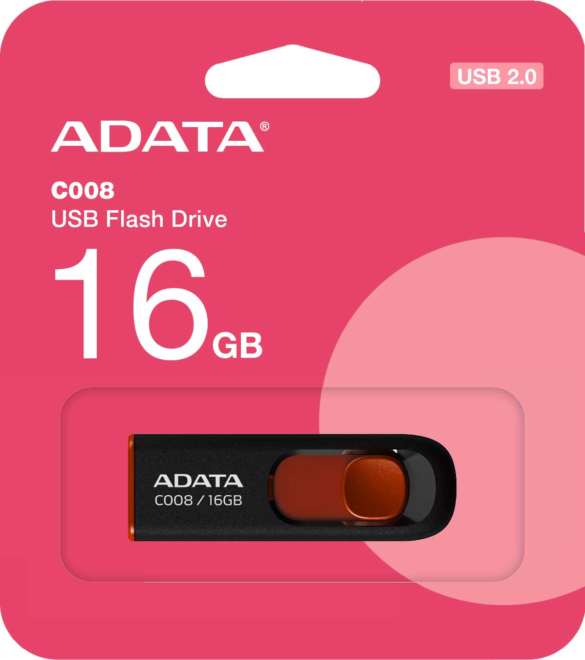 Externí paměť USB-A Adata C008, 16Gb AC008-16G-RKD