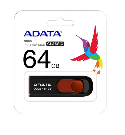 Externí paměť USB-A Adata C008, 64Gb AC008-64G-RKD