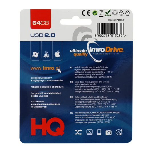 Externí paměť USB-A Imro, 64Gb