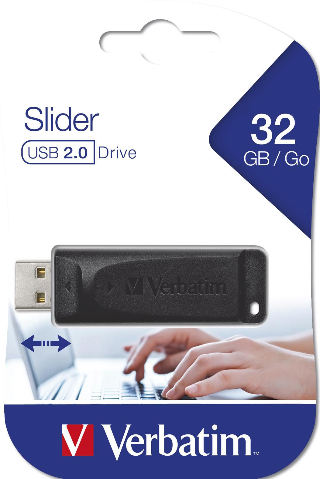 Externí paměť USB-A Verbatim PenDrive Slider, 32Gb 98697