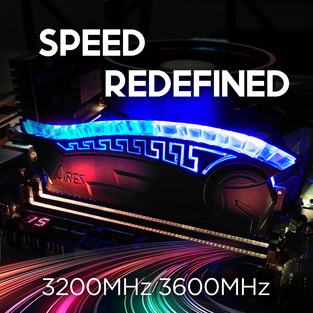 Paměť RAM Dato Ares Armor, DDR4, RGB, 8GB, 3200Mhz, CL16, Černá