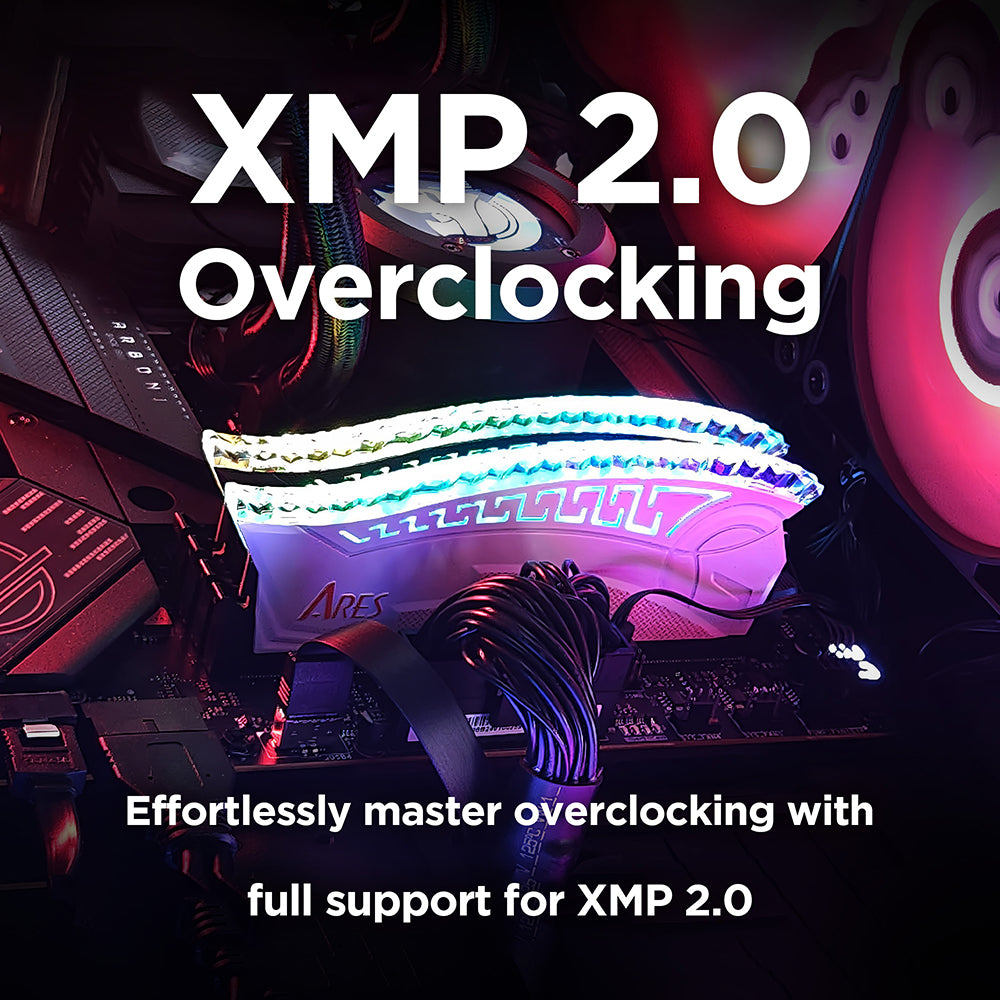 Paměť RAM Dato Ares Armor, DDR4, RGB, 8GB, 3600Mhz, CL18, Černá AMRGB1G88G36K