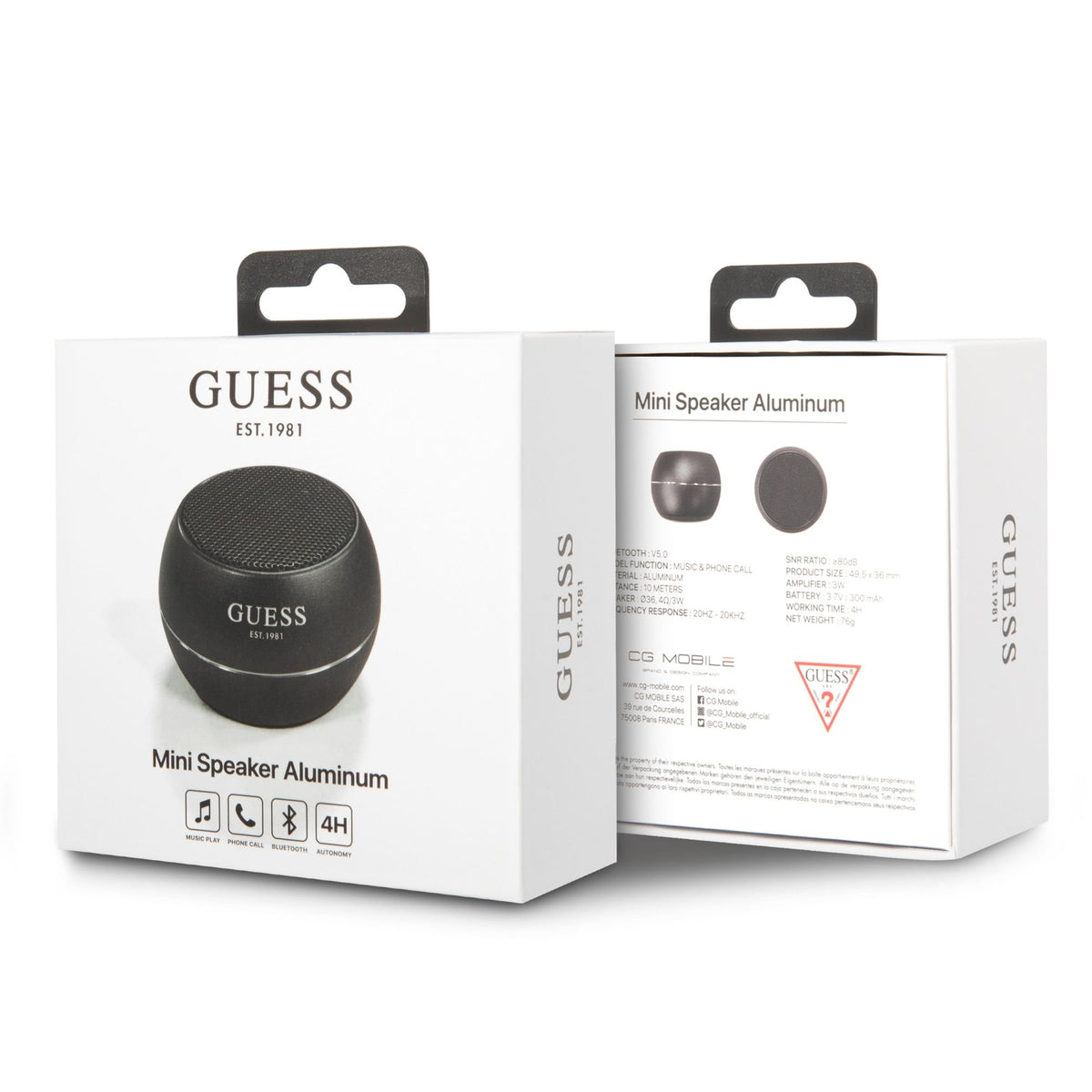 Přenosný Bluetooth reproduktor Guess, 3W, černý