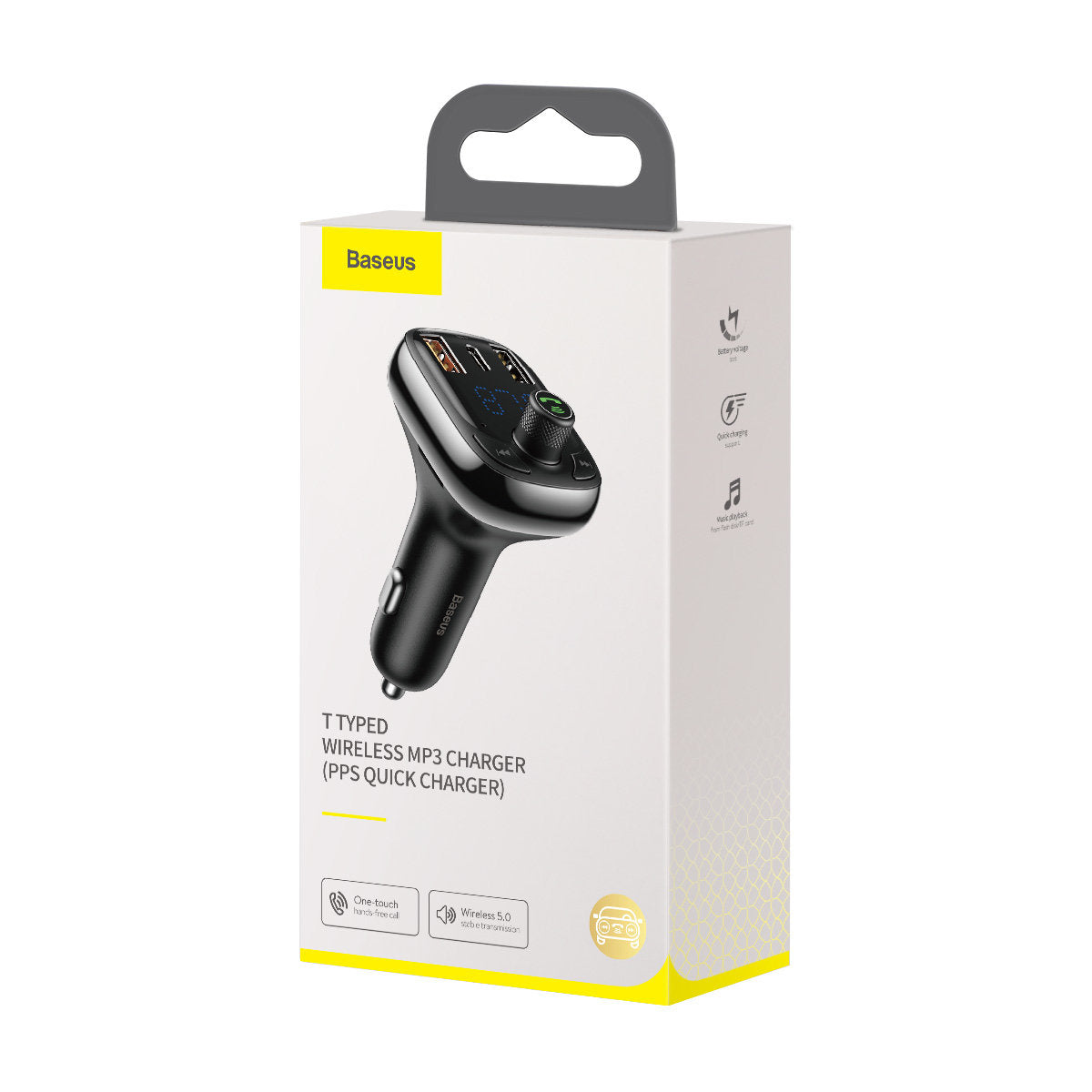 Baseus S-13 Bluetooth FM modulátor, 2 x USB-A - 1 x USB C - 1 x microSD CCMT000101