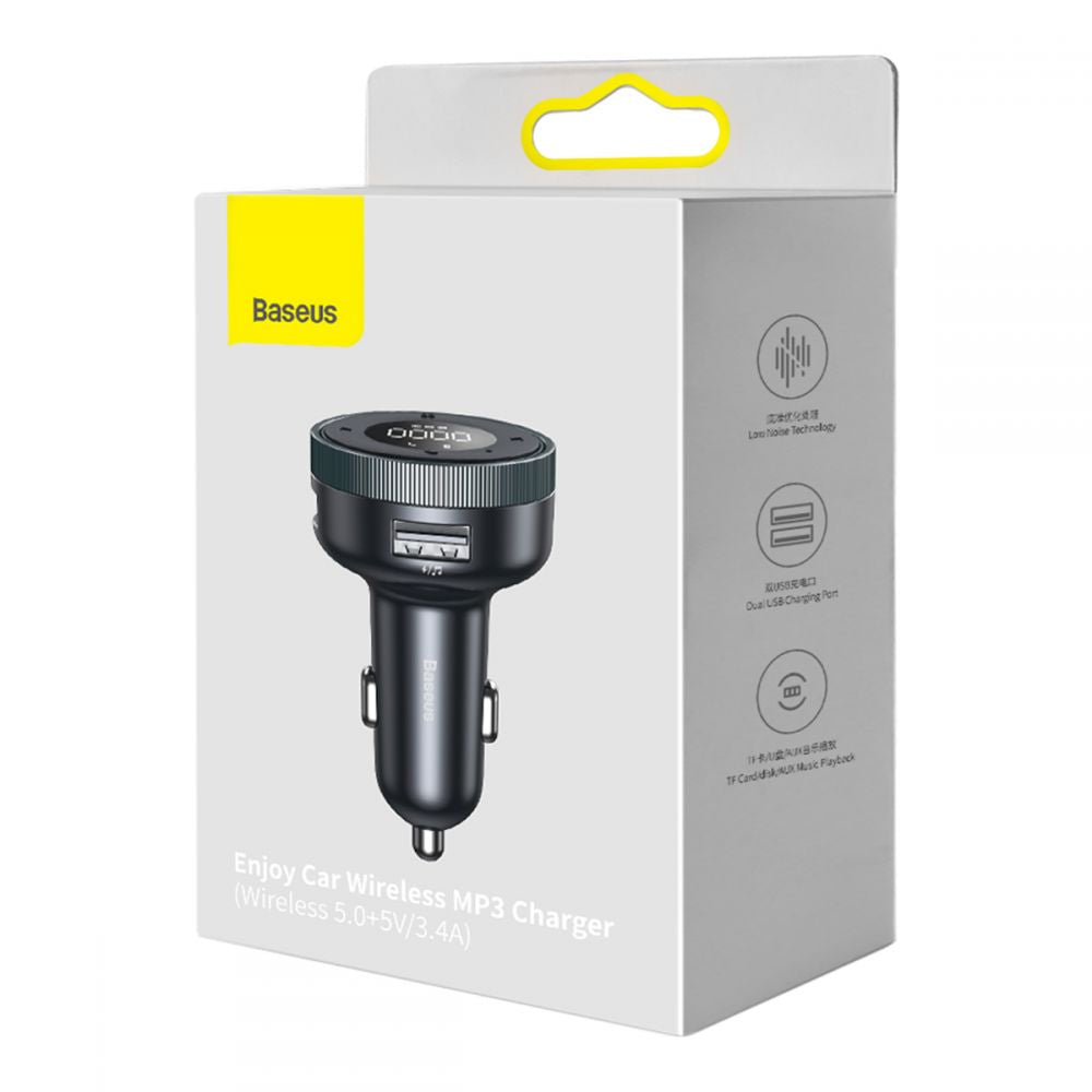 FM Bluetooth modulátor Baseus Enjoy, 2 x USB-A - 1 x microSD - 1 x AUX CCLH-01