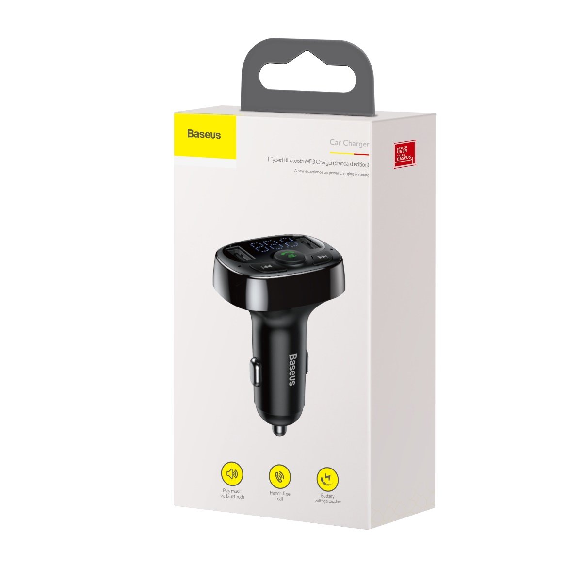 FM Bluetooth modulátor Baseus S-09A, 2 x USB-A - 1 x microSD CCMT000001