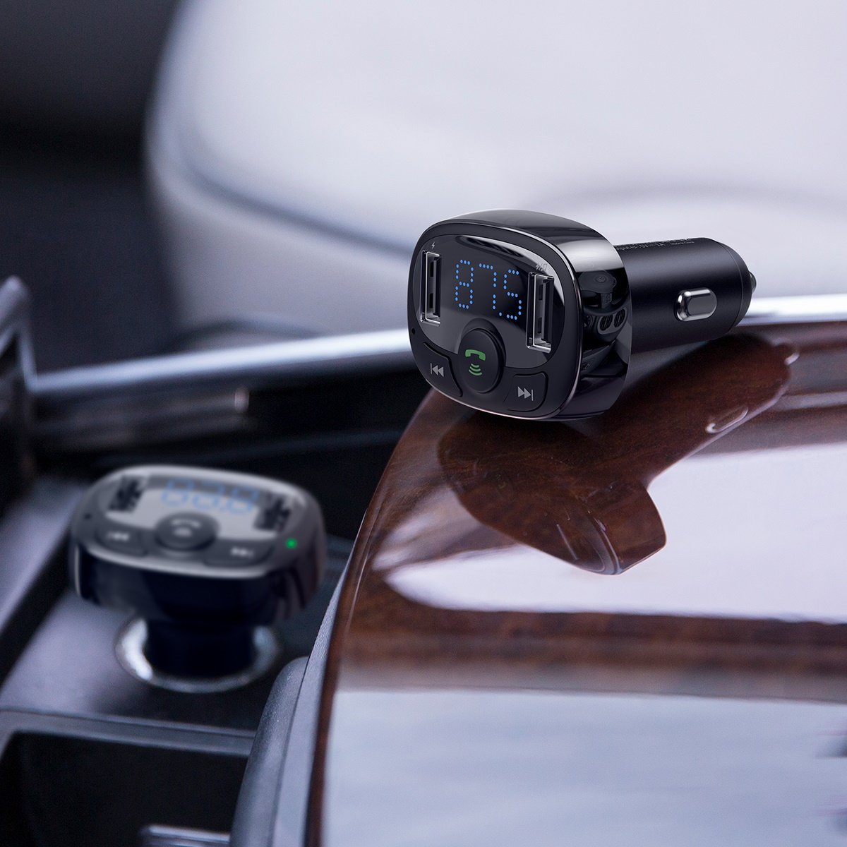 FM Bluetooth modulátor Baseus S-09A, 2 x USB-A - 1 x microSD CCMT000001