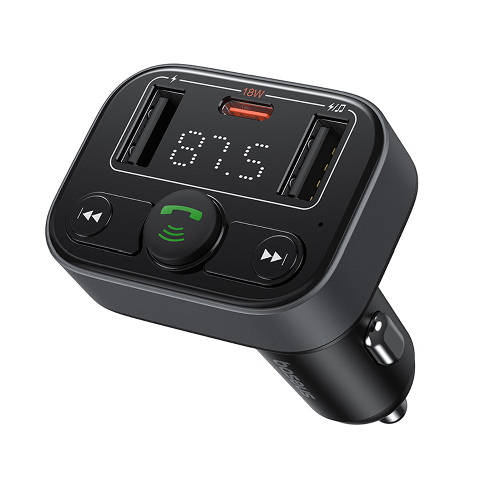 Baseus S-09 Lite Bluetooth FM Modulator, 2 x USB-A - 1 x USB-C C10762300113-00