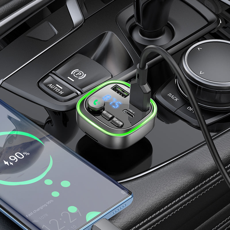 Modulátor FM Bluetooth Borofone BC48, 2 x USB-A - 1 x USB-C - 1 x microSD