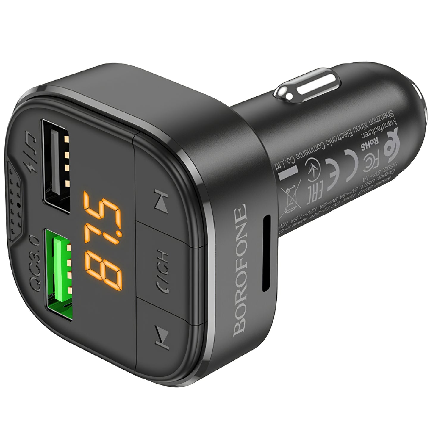 FM Bluetooth Modulator Borofone BC43 Flash, 2 x USB-A - 1 x microSD