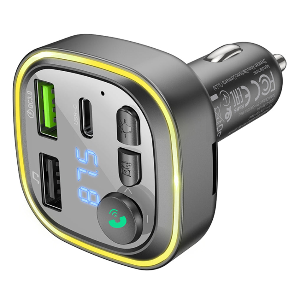 Modulátor FM Bluetooth Borofone BC48, 2 x USB-A - 1 x USB-C - 1 x microSD