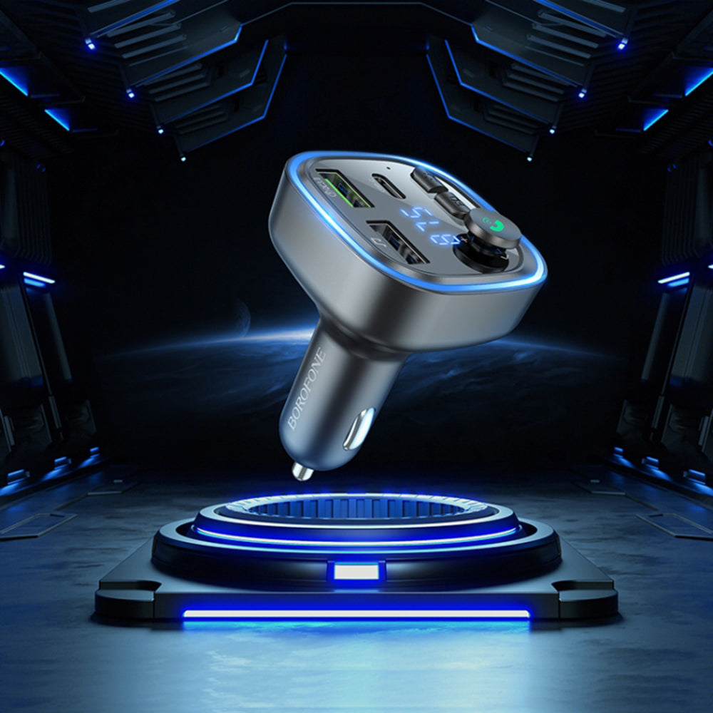 Modulátor FM Bluetooth Borofone BC48, 2 x USB-A - 1 x USB-C - 1 x microSD