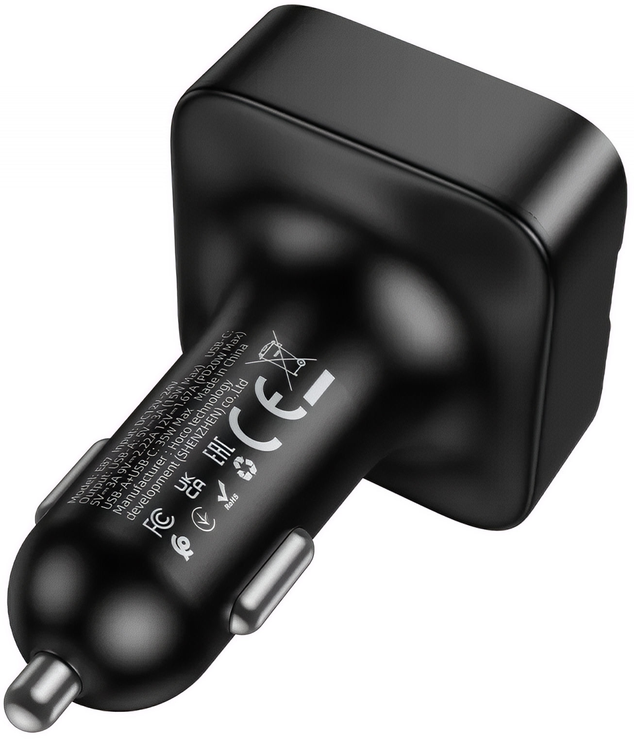 Modulátor FM Bluetooth HOCO E87, 2 x USB-A - 1 x USB-C