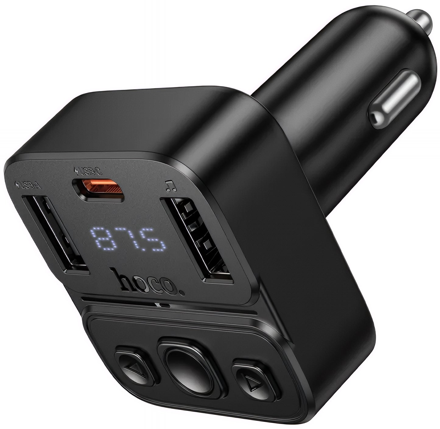 Modulátor FM Bluetooth HOCO E87, 2 x USB-A - 1 x USB-C