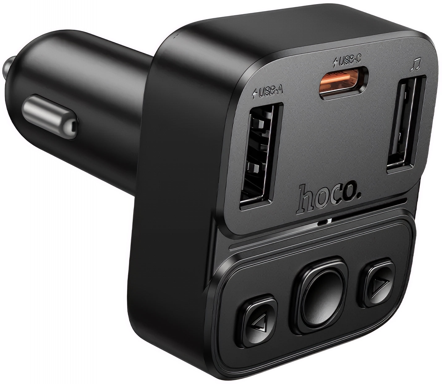 Modulátor FM Bluetooth HOCO E87, 2 x USB-A - 1 x USB-C