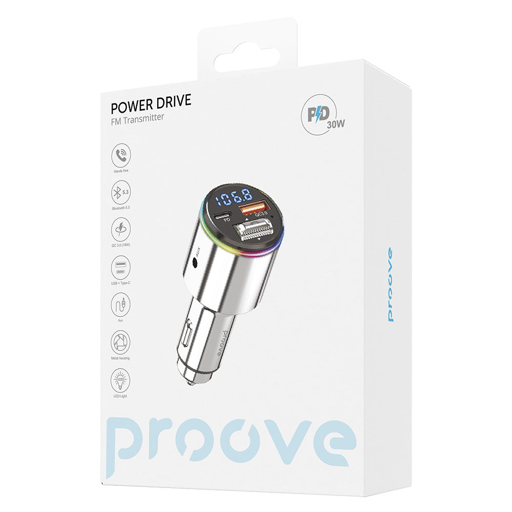 Modulátor FM Bluetooth Proove, 1 x USB-A - 1 x USB-C FMPD30110006