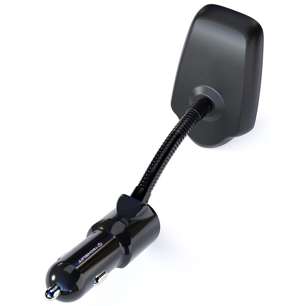 FM modulátor Bluetooth Techsuit MFM4, 1 x USB-A - 1 x 3,5mm - 1 x microSD, Černý