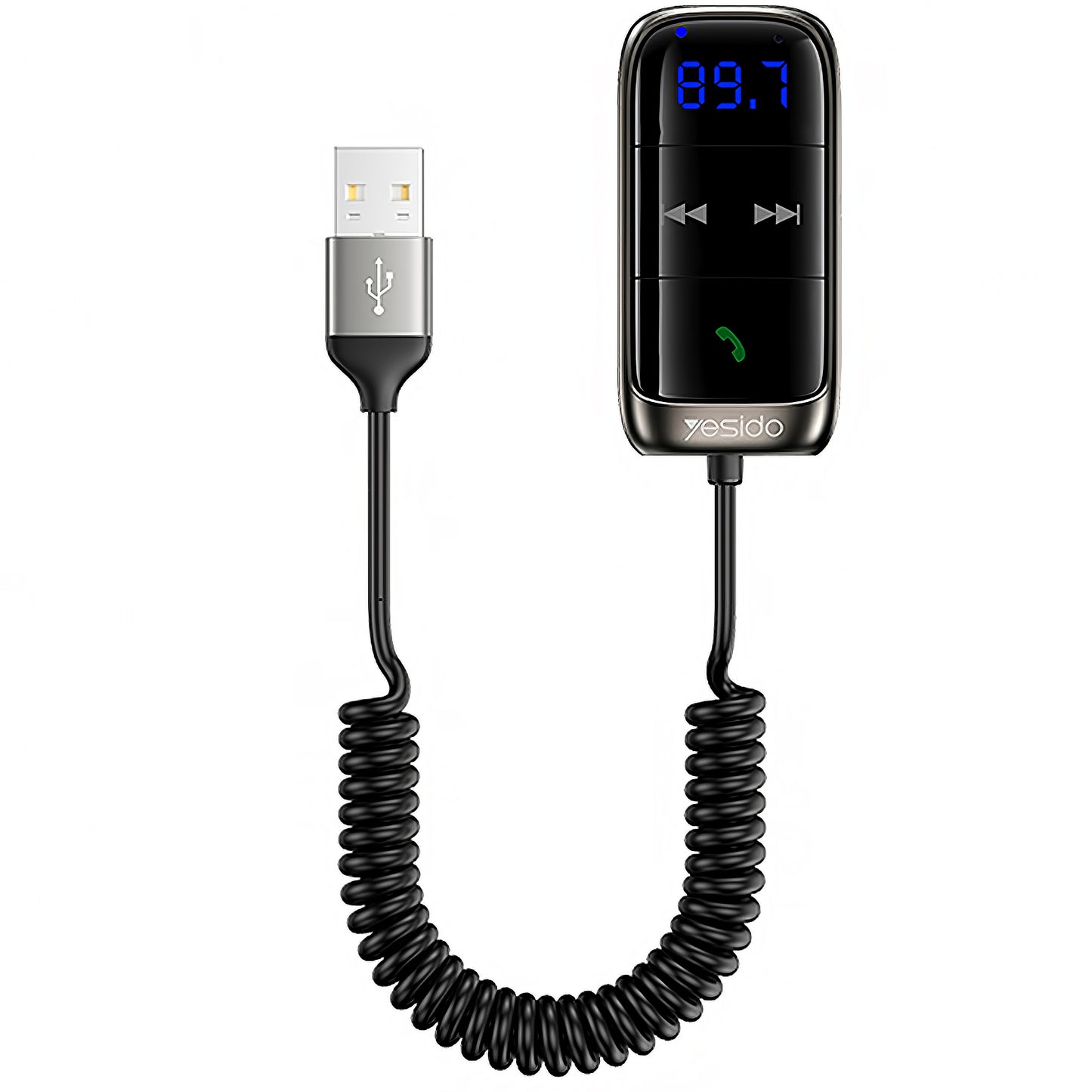 FM modulátor Bluetooth Yesido YAU32, 1 x 3.5mm - 1 x microSD