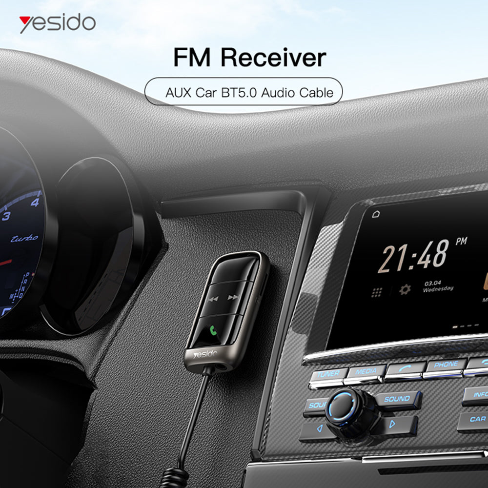 FM modulátor Bluetooth Yesido YAU32, 1 x 3.5mm - 1 x microSD