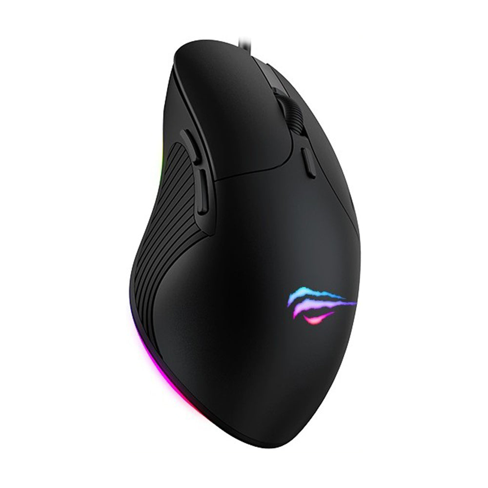 Herní myš s kabelem USB HAVIT MS1020WB, RGB, 2400DPI, černá