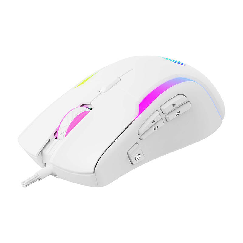 Herní myš s kabelem USB HAVIT MS1033, RGB, 800DPI - 8000DPI, Bílá