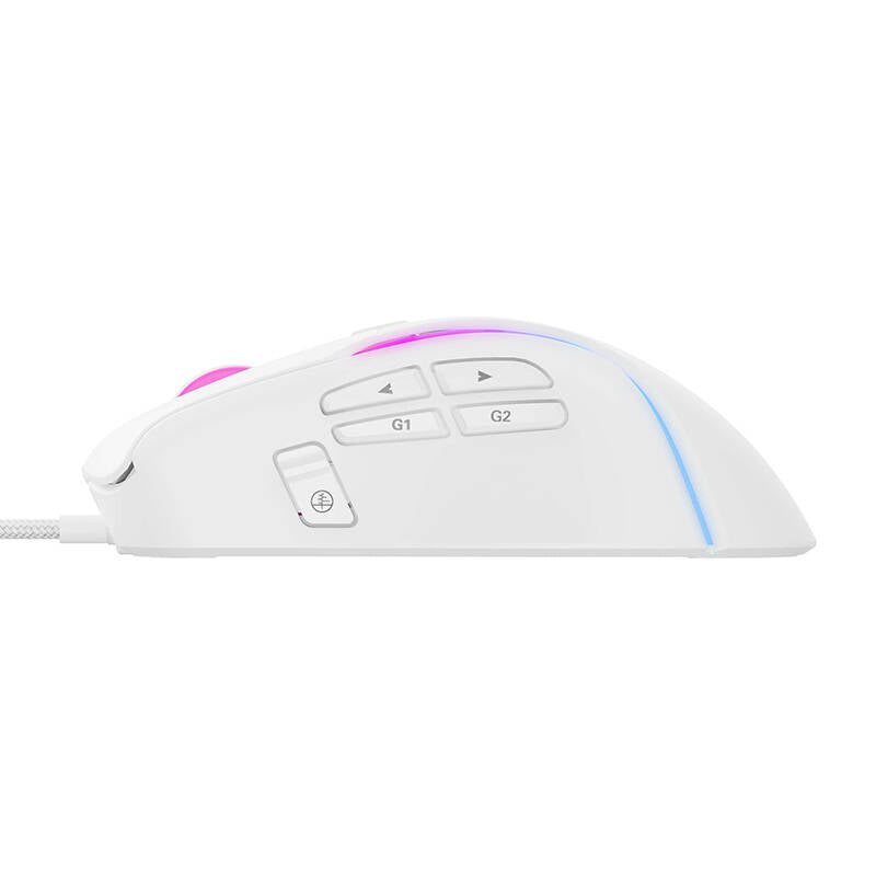 Herní myš s kabelem USB HAVIT MS1033, RGB, 800DPI - 8000DPI, Bílá
