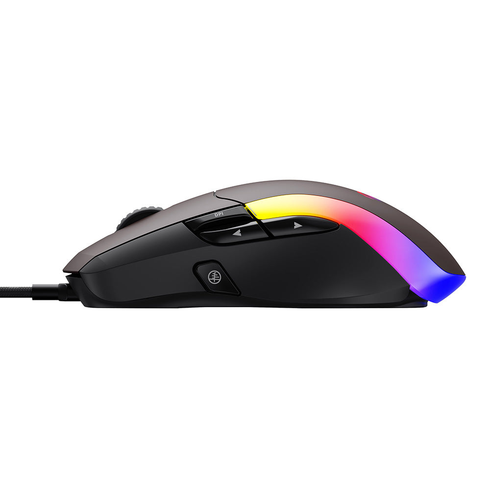 Herní myš s kabelem USB HAVIT MS959S, RGB, 1200DPI - 8000DPI, 1.6m, Černá Okrová