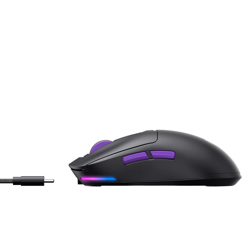 Bezdrátová herní myš HAVIT MS969WB, RGB, 1000DPI - 16000DPI, BT / Wi-Fi / kabelové připojení, černá