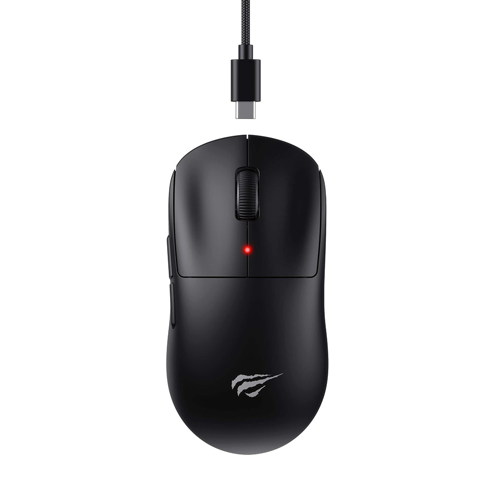 Bezdrátová herní myš HAVIT MS970WB Pro, 800DPI - 12000DPI, BT / Wi-Fi / kabelové připojení, černá