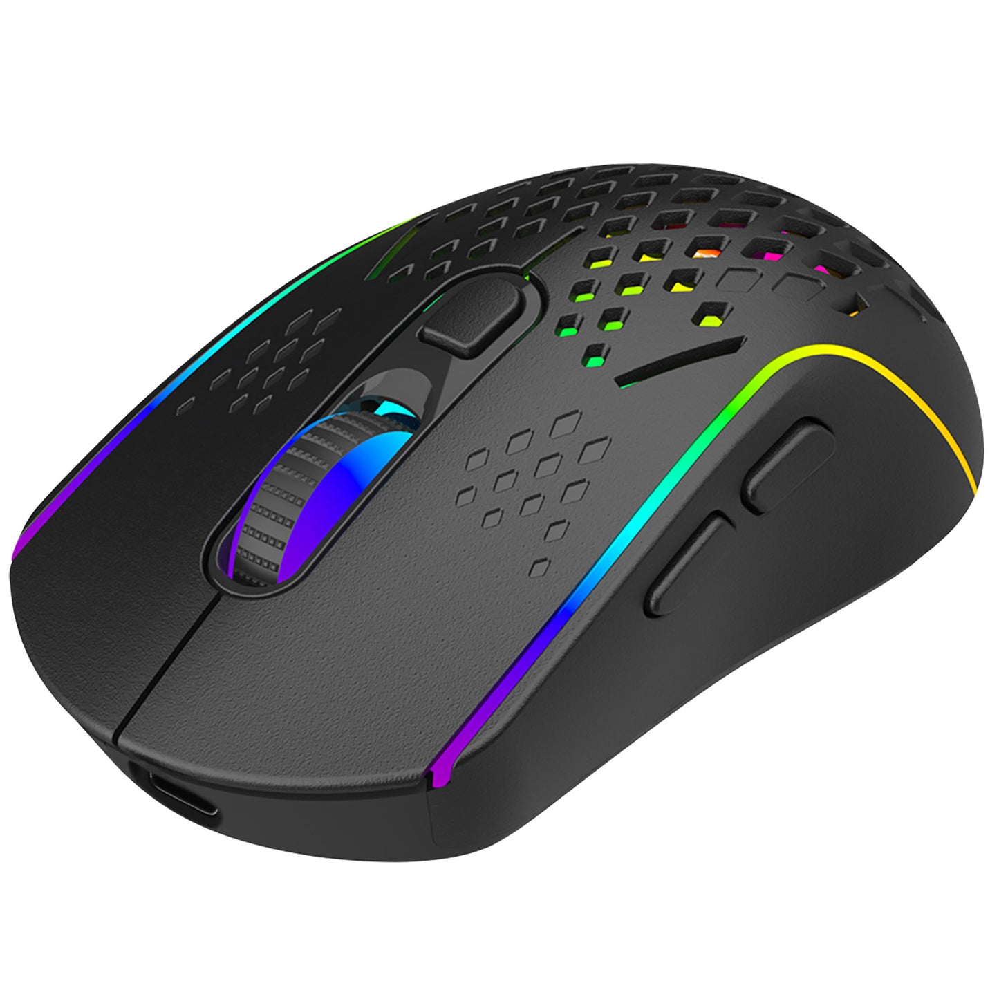 Bezdrátová herní myš Proove Buzz, RGB, 800DPI - 4800DPI, černá WMBU00022401