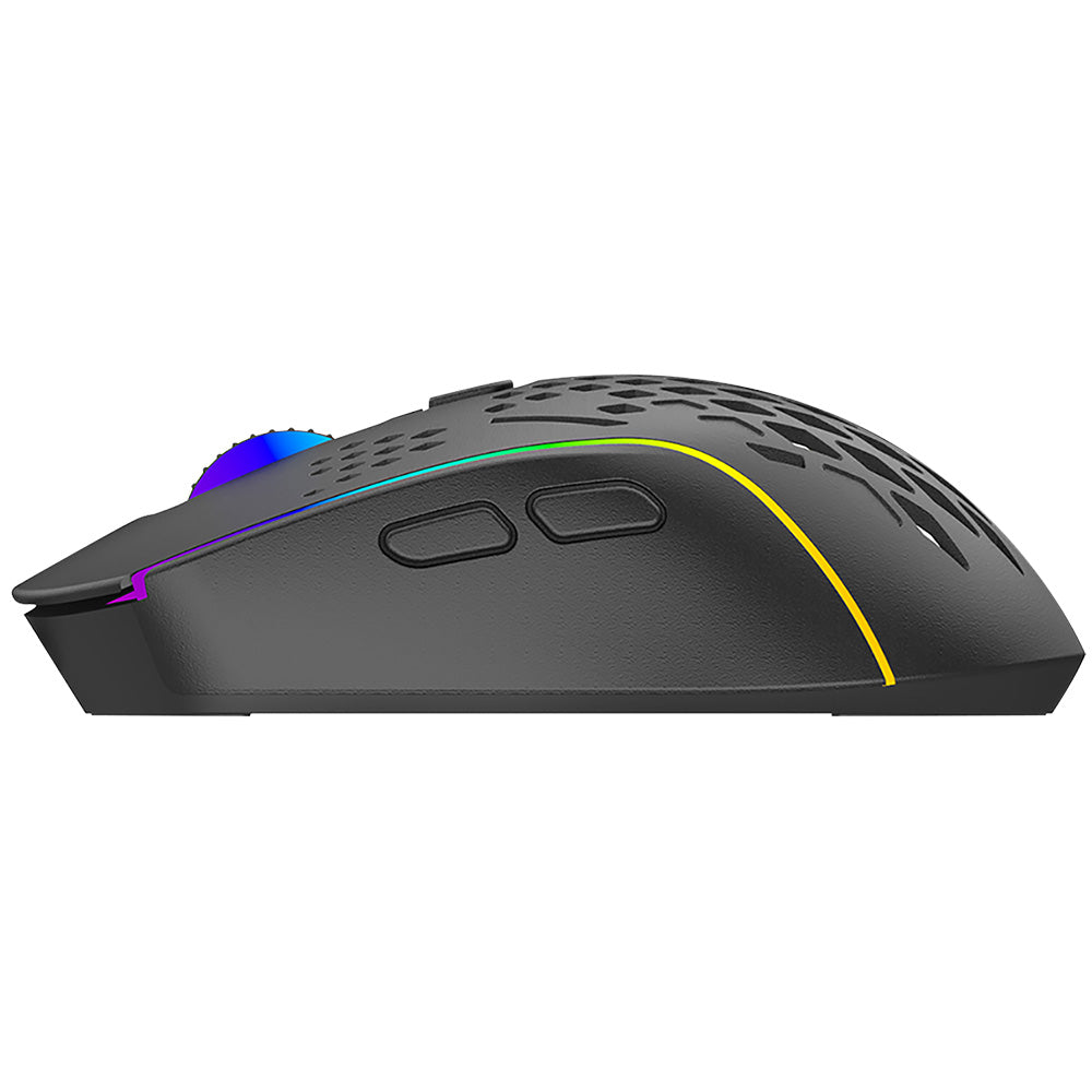 Bezdrátová herní myš Proove Buzz, RGB, 800DPI - 4800DPI, černá WMBU00022401