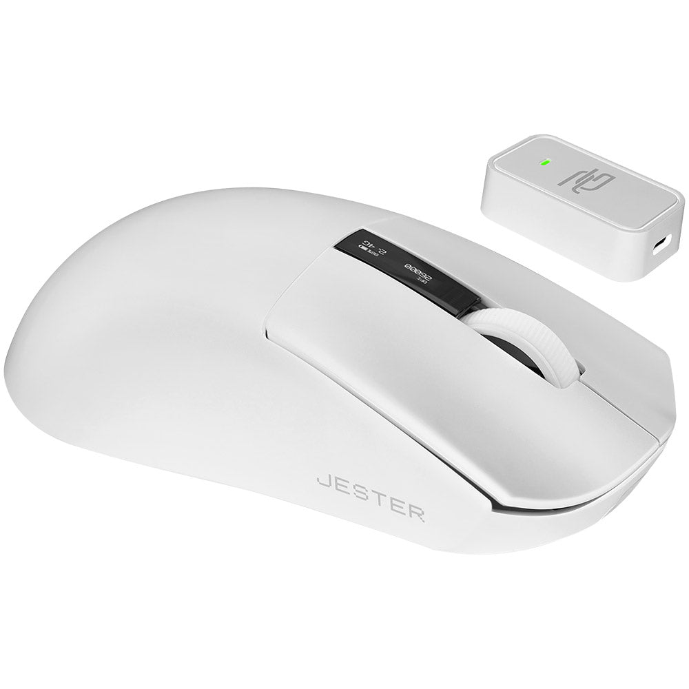 Bezdrátová herní myš Proove Jester, 800DPI - 26000DPI, OLED displej, Bílá WMJS00022002