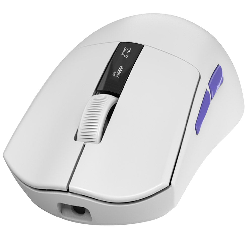 Bezdrátová herní myš Proove Jester, 800DPI - 26000DPI, OLED displej, Bílá WMJS00022002