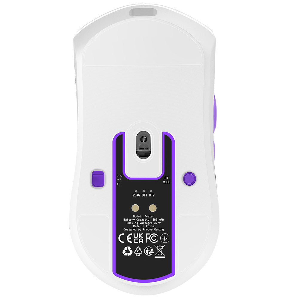 Bezdrátová herní myš Proove Jester, 800DPI - 26000DPI, OLED displej, Bílá WMJS00022002
