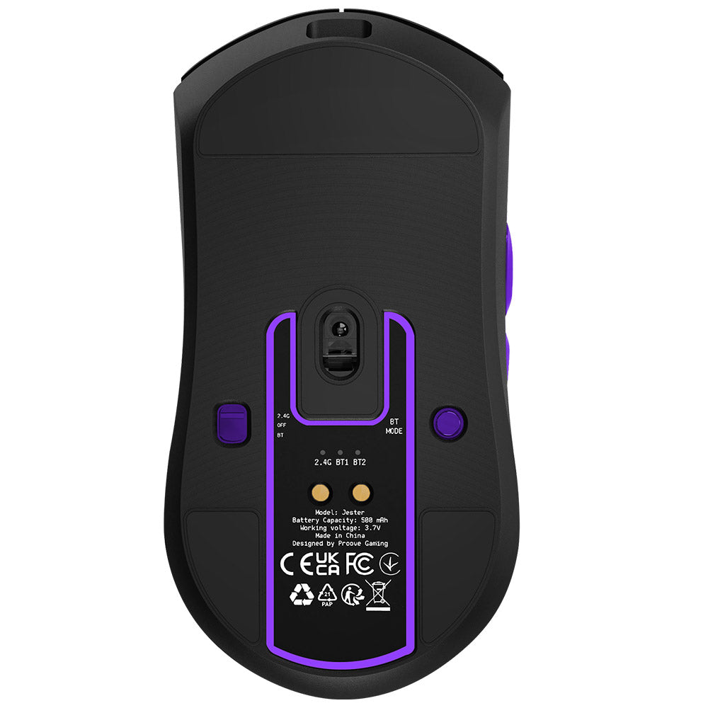 Bezdrátová herní myš Proove Jester, 800DPI - 26000DPI, OLED displej, Černá WMJS00022001