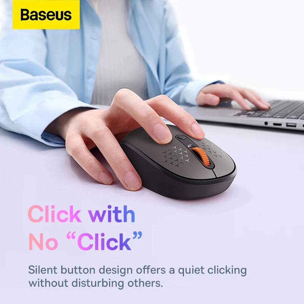 Bezdrátová myš Baseus F01B Tri-Mode, 1600DPI, BT / Wi-Fi, růžová B0105555503413-00