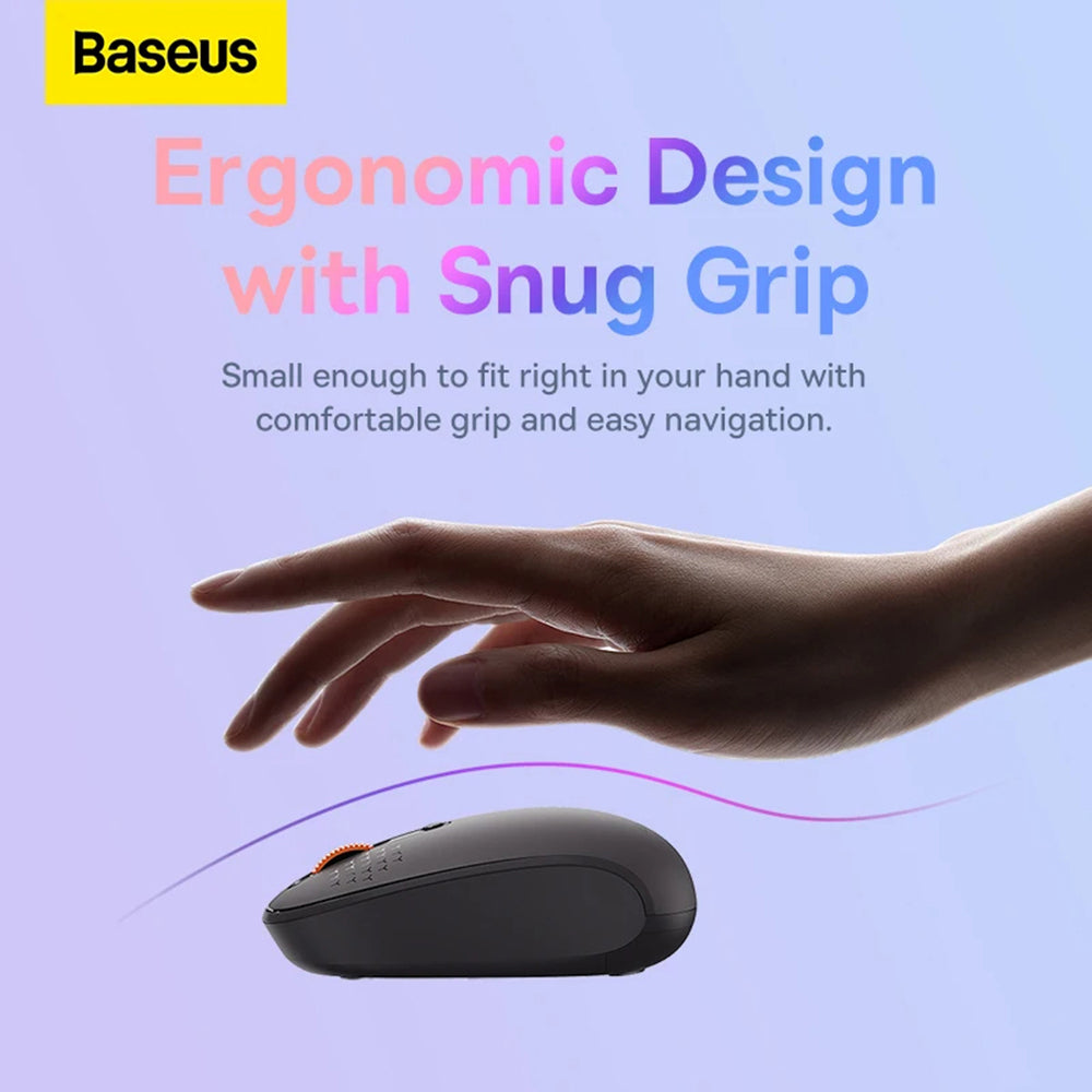 Bezdrátová myš Baseus F01B Tri-Mode, 1600DPI, BT / Wi-Fi, růžová B0105555503413-00
