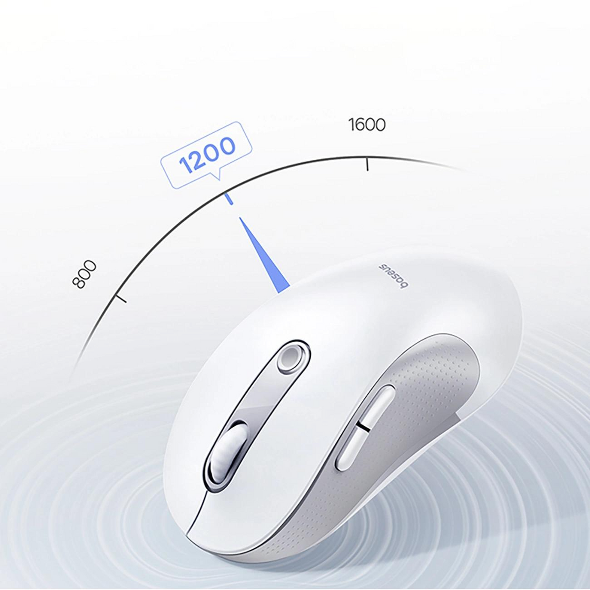 Bezdrátová myš Baseus F02, 4000DPI, BT / Wi-Fi, Bílá B0203202